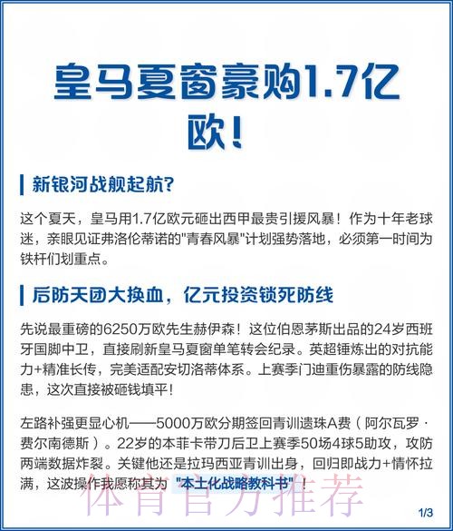 六台主持人:皇马今年夏窗将花费近4亿欧引援 六台主持人:皇马今年夏窗将花费近4亿欧引援